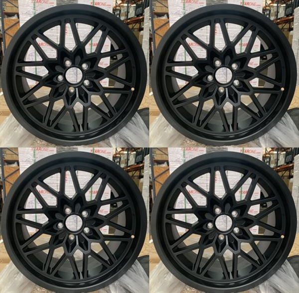 SFW179MBV2S - LIMITED EDITION.  FREE SHIPPING 17 x 9 cast aluminum Matte BLACK Snowflake wheels SET OF 4. Featuring smooth Matte BLACK finish. 5-1/8" Backspacing or +3mm Offset. Wheel weighs 25 pounds with a load rating of 1900 pounds. Must be used with t
